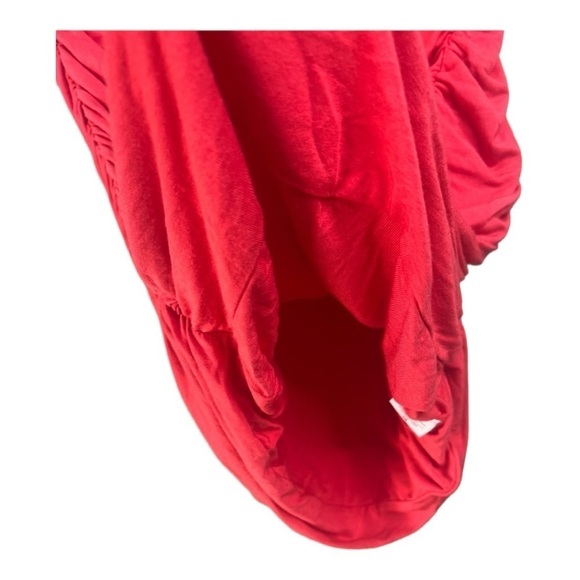 NEW Krisa X Revolve Tube Strapless Draped Mini Dress Size XS in Cherry Red - Picture 8 of 15